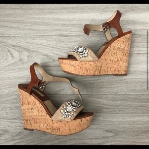 Michael Kors Anastasia embellished wedge sandals